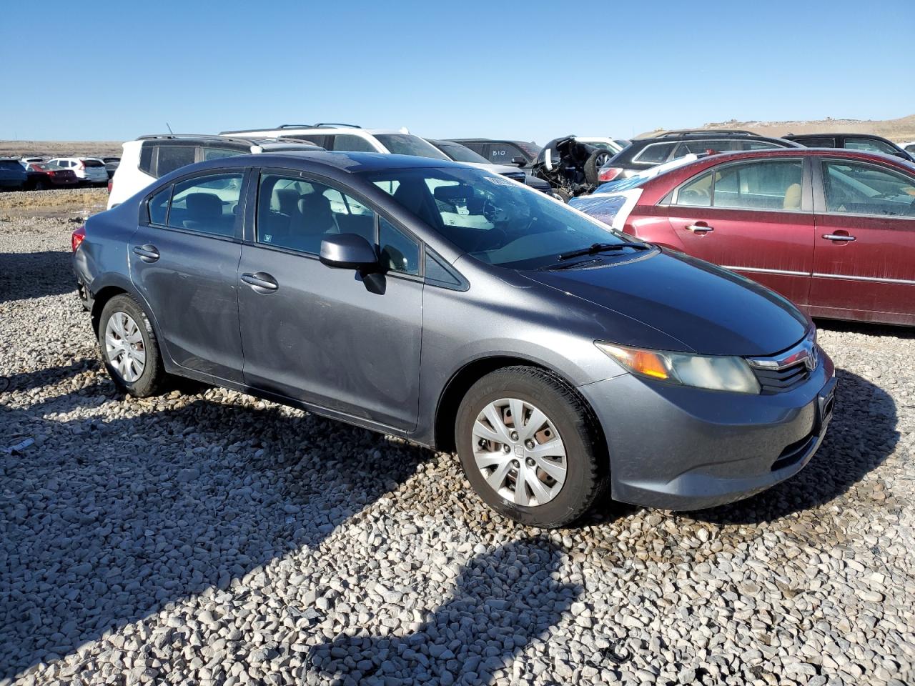 2012 Honda Civic VIN 2HGFB2F54CH306557 Copart auction photo, rear end damage thumbnail 4