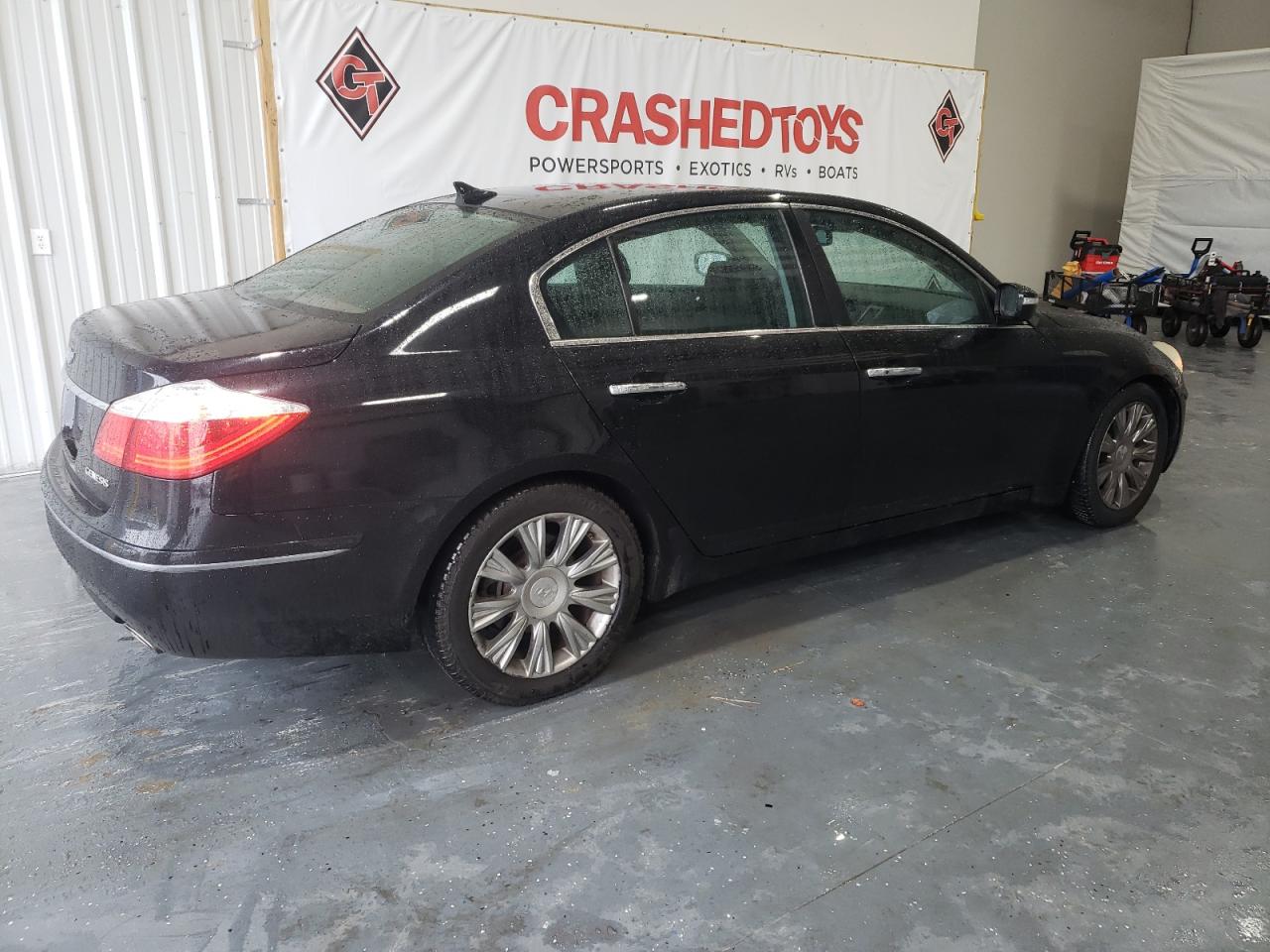 2009 Hyundai Genesis VIN KMHGC46E69U036275 Copart auction photo, undercarriage damage thumbnail 3