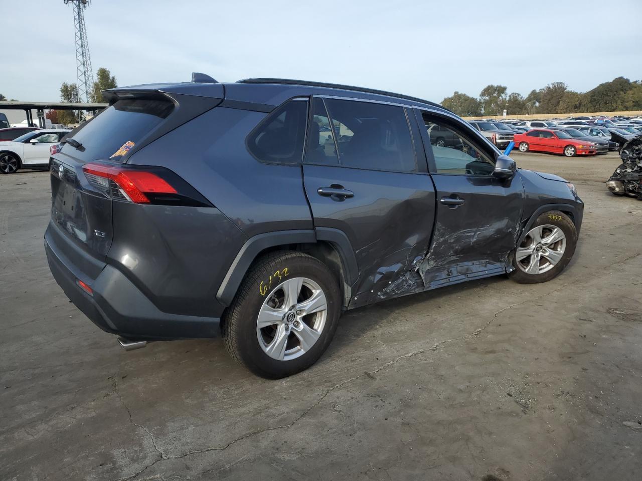 2019 Toyota RAV 4 VIN JTMW1RFV3KD003453 Copart auction photo, side / front end damage thumbnail 3