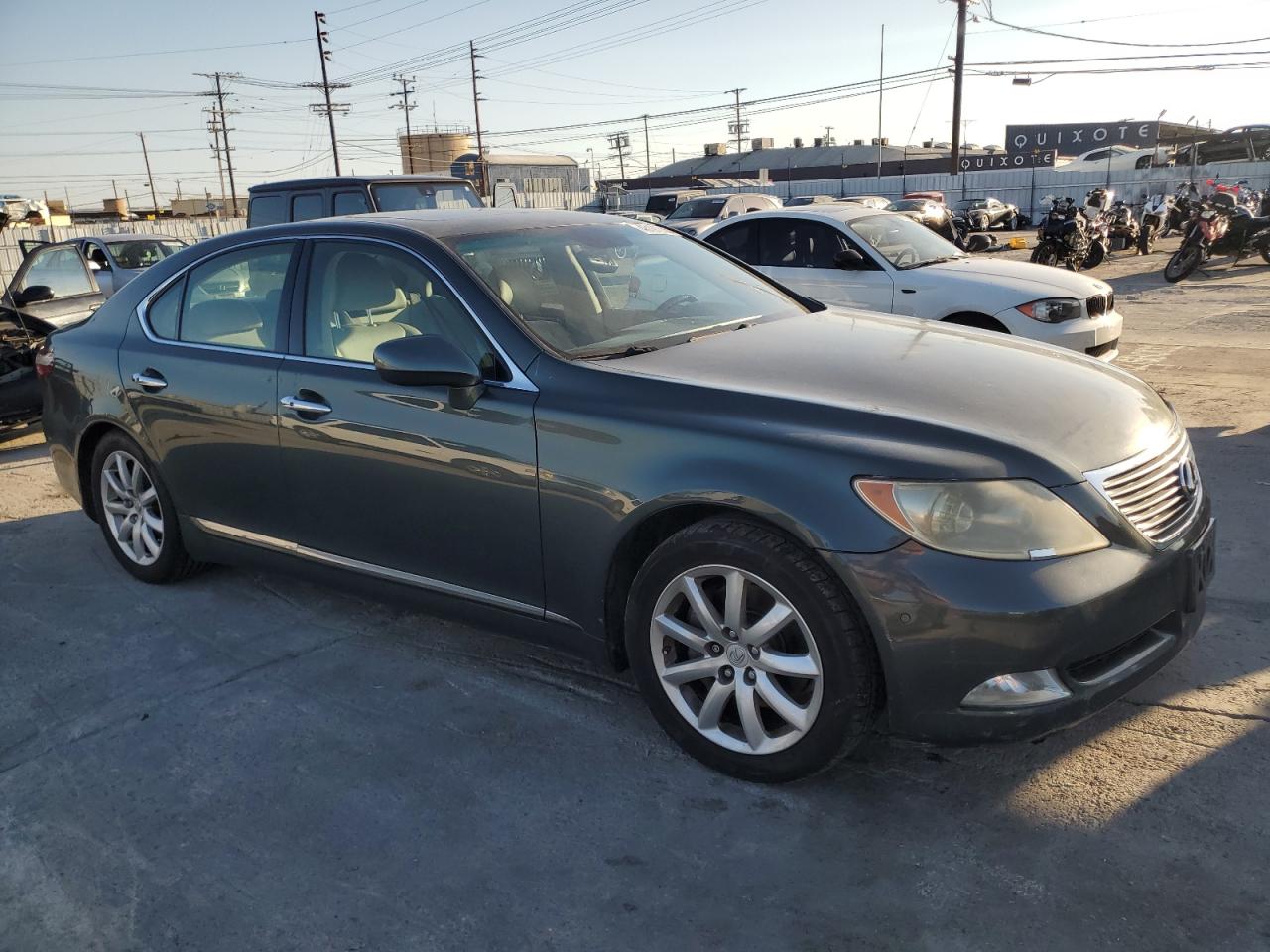 2007 Lexus LS VIN JTHBL46F675017139 Copart auction photo, front end / side damage thumbnail 4