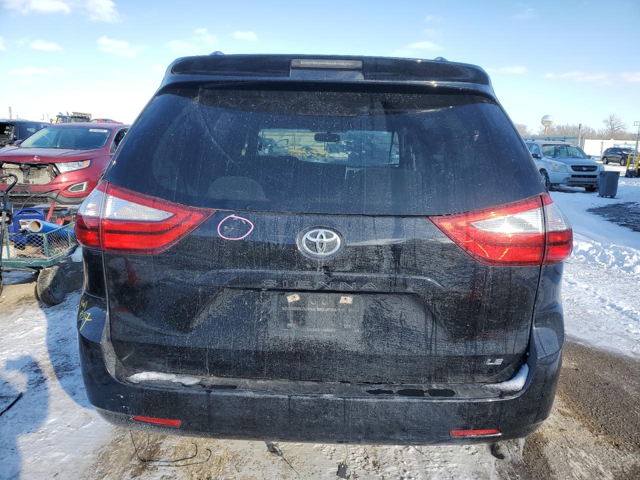 2015 Toyota Sienna VIN 5TDKK3DC5FS653549 Copart auction photo, all over damage thumbnail 6