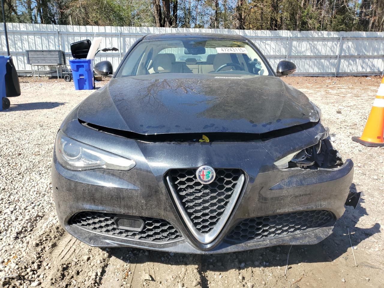 2018 Alfa Romeo Giulia VIN ZARFAEEN9J7590075 Copart auction photo, front end / rear end damage thumbnail 5