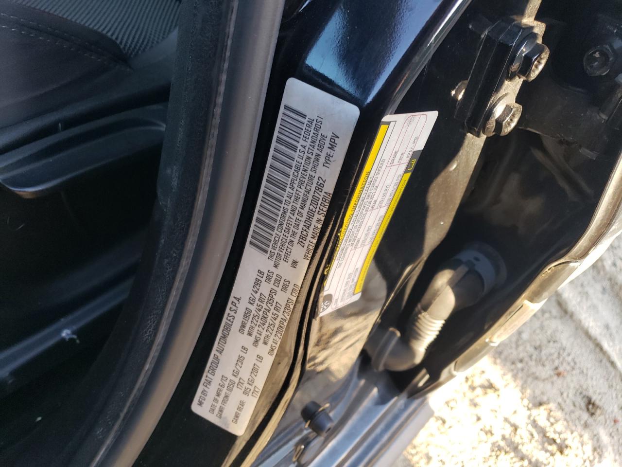 2014 Fiat 500 VIN ZFBCFADH0EZ007862 Copart auction photo, rear end damage thumbnail 12