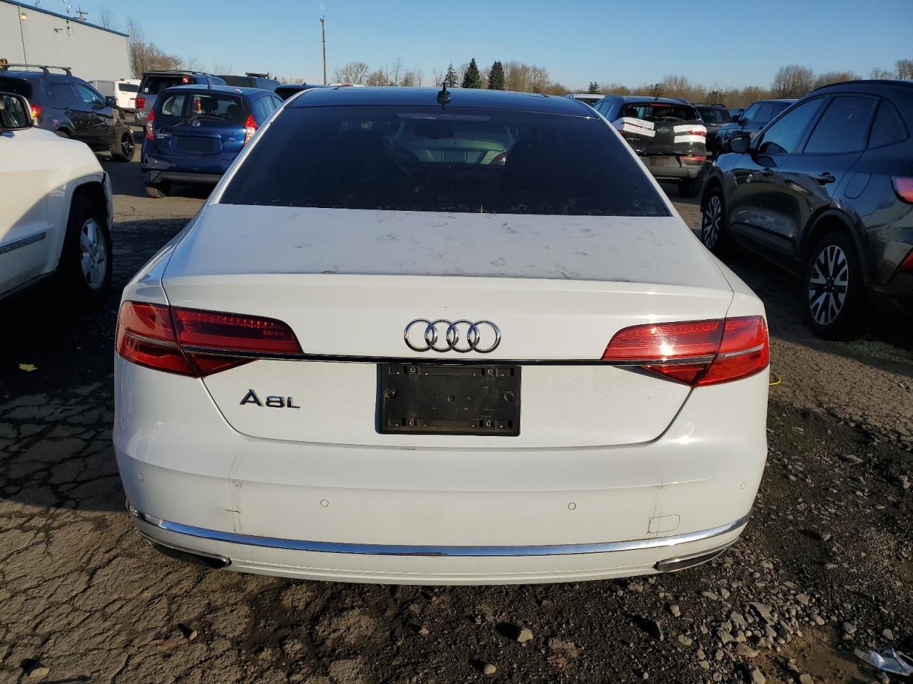 2015 Audi A8 VIN WAU3GAFD7FN006265 Copart auction photo, side / front end damage thumbnail 6