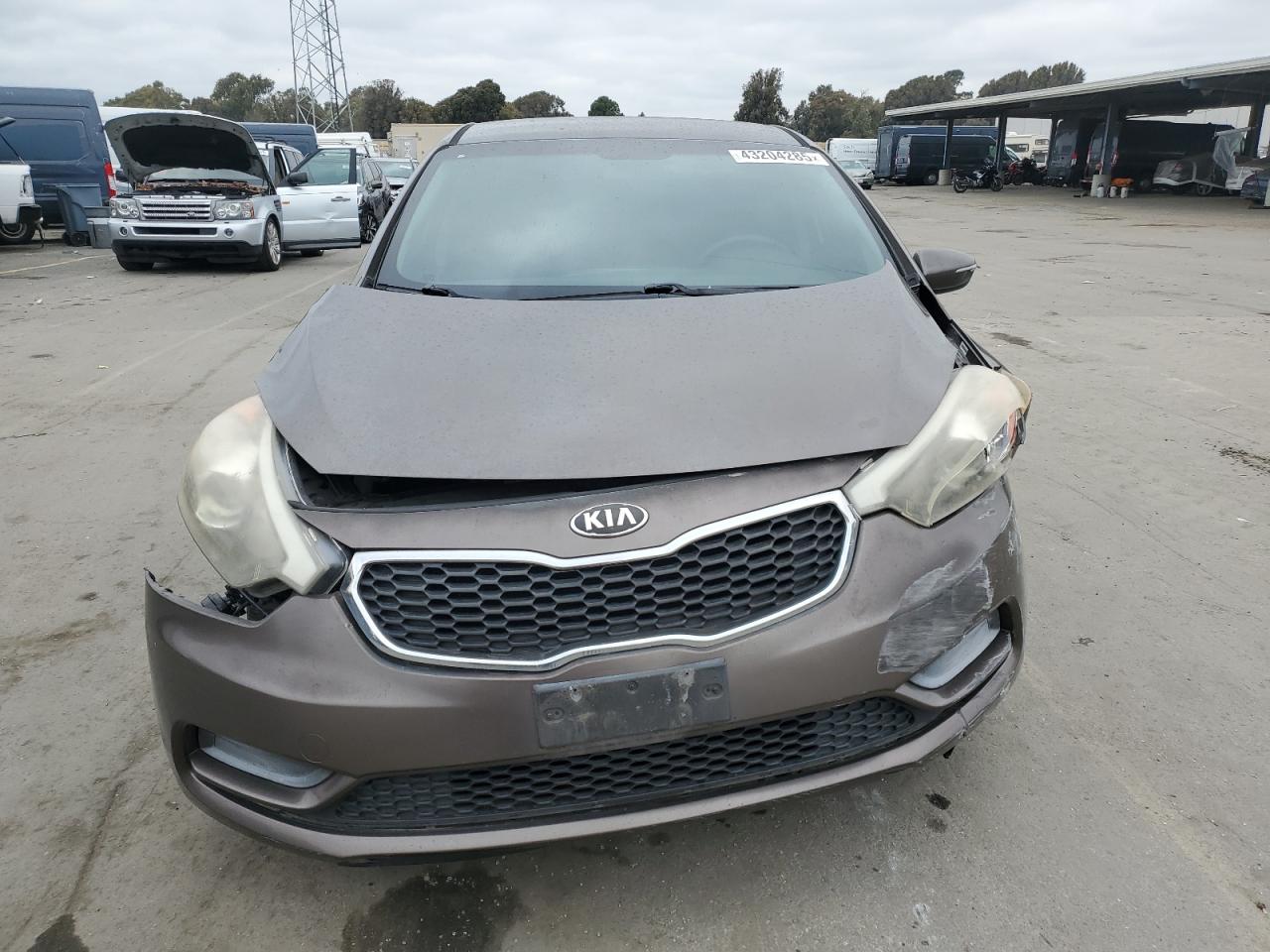 2014 KIA Forte VIN KNAFX4A63E5187502 Copart auction photo, front end / side damage thumbnail 5