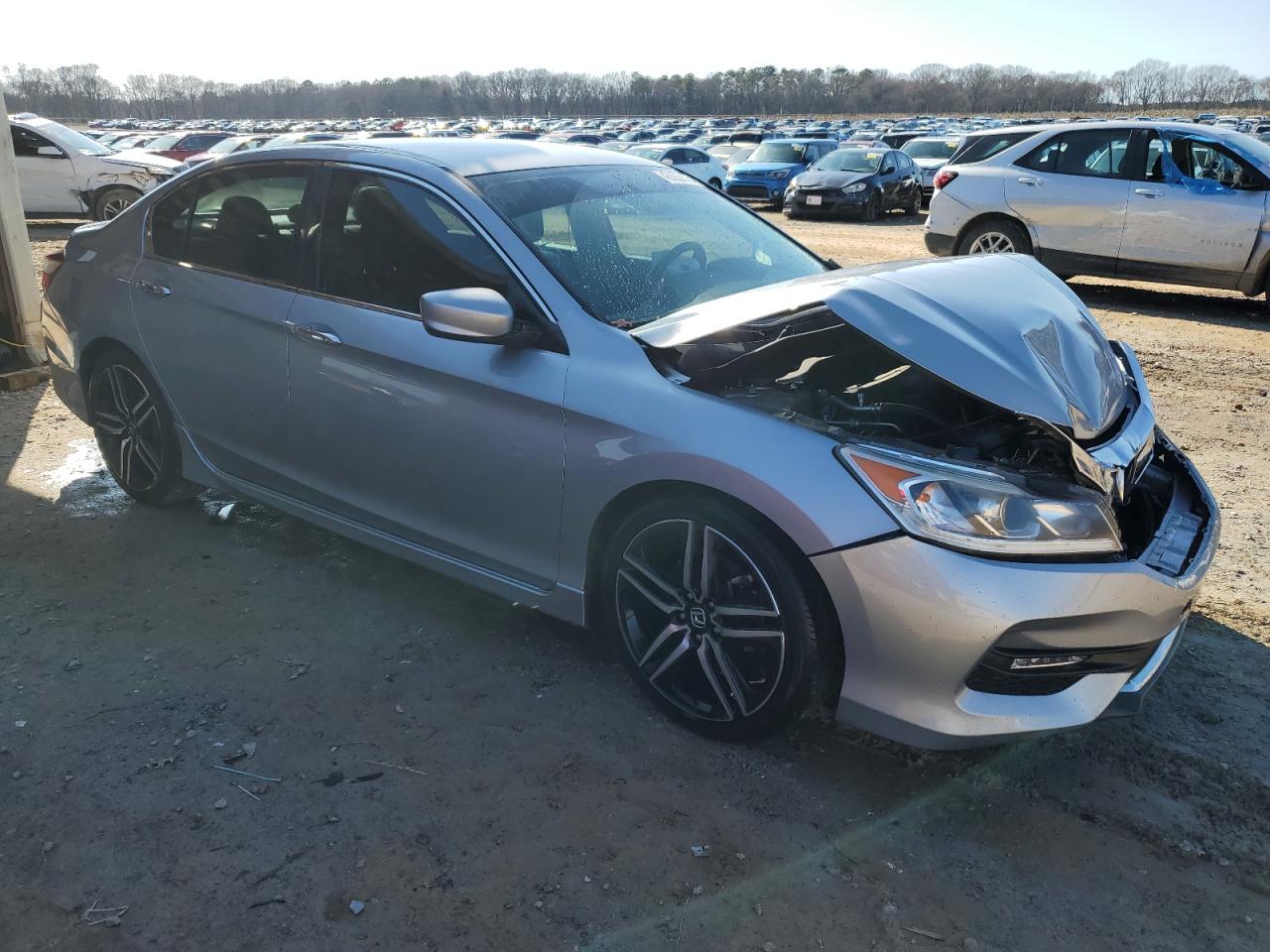 2017 Honda Accord VIN 1HGCR2F14HA249505 Copart auction photo, front end damage thumbnail 4