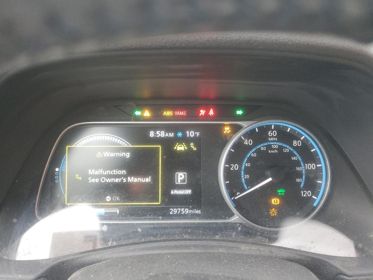 2019 Nissan Leaf VIN 1N4AZ1CP8KC316665 Copart auction photo, front end damage thumbnail 9