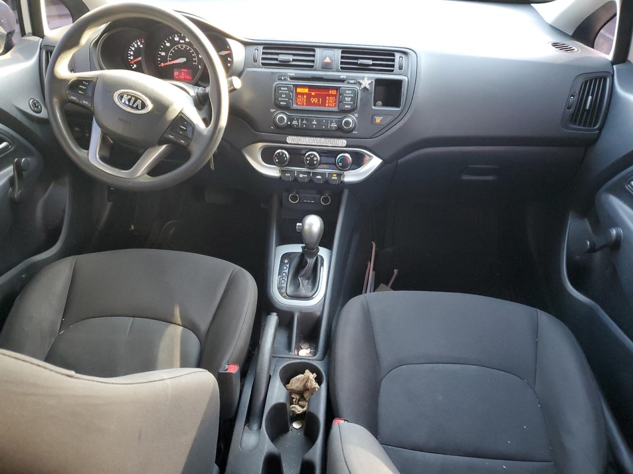 2015 KIA Rio VIN KNADM5A39F6460207 Copart auction photo, vandalism damage thumbnail 8
