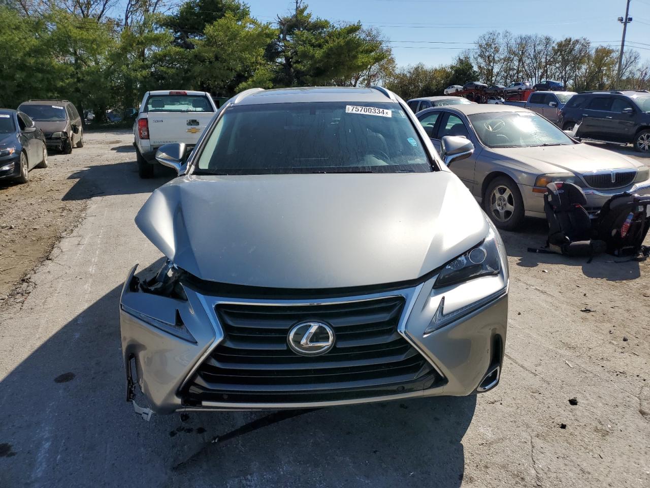 2016 Lexus NX VIN JTJBARBZ0G2049877 Copart auction photo, front end damage thumbnail 5