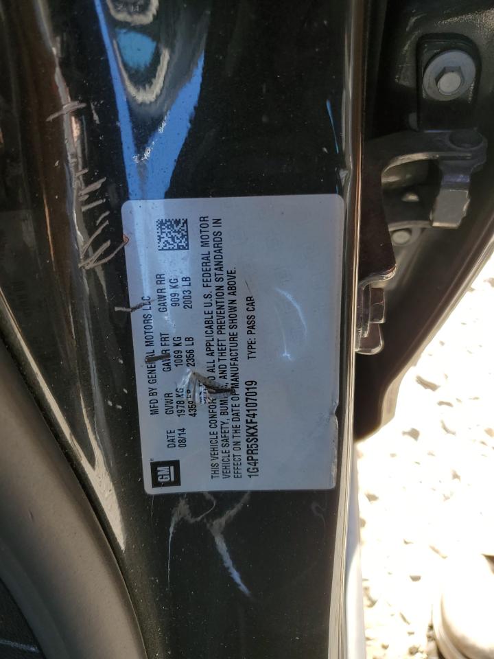 2015 Buick Verano VIN 1G4PR5SKXF4107019 Copart auction photo, front end / side damage thumbnail 12