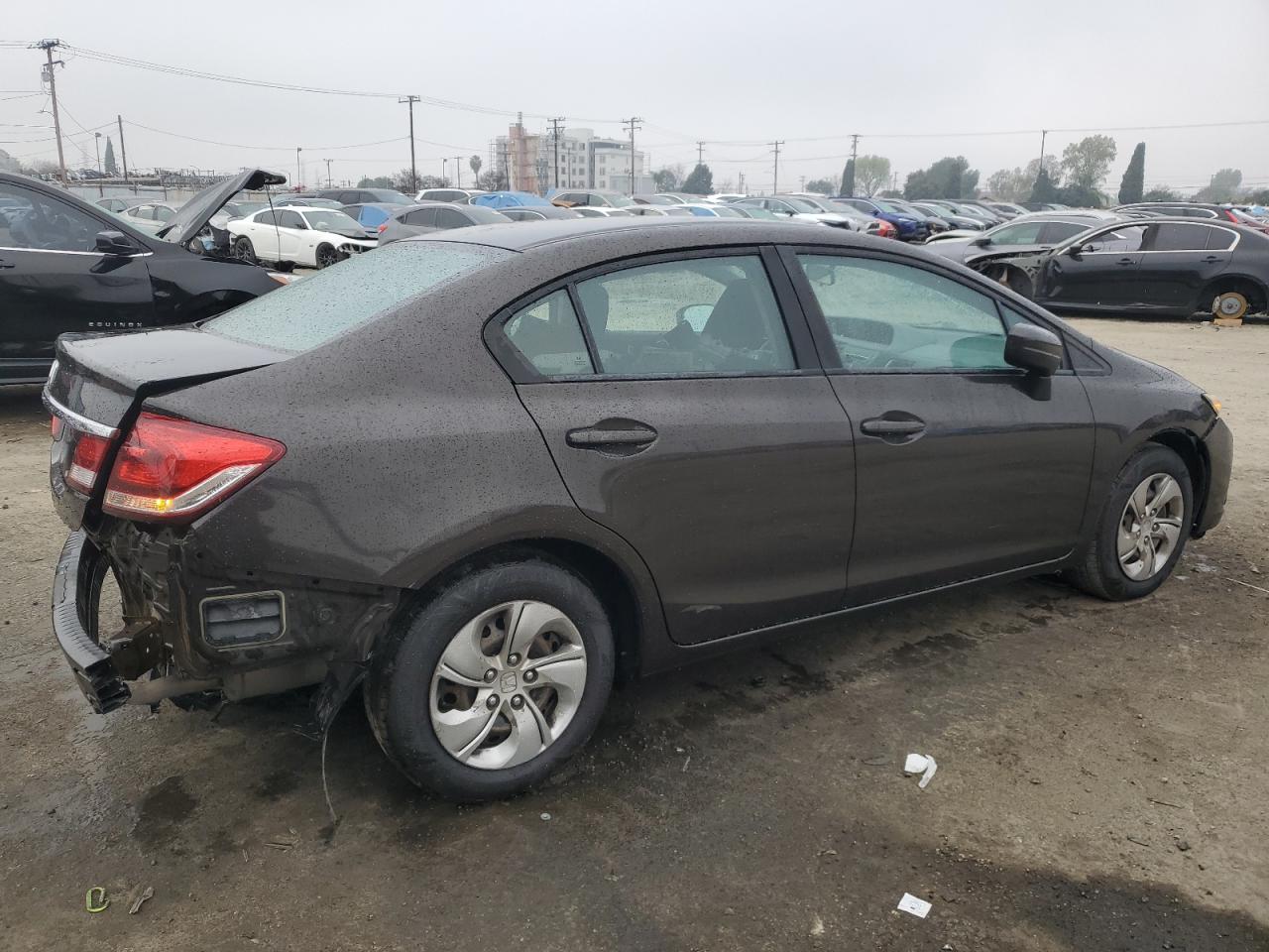 2014 Honda Civic VIN 2HGFB2F57EH510689 Copart auction photo, rear end / front end damage thumbnail 3