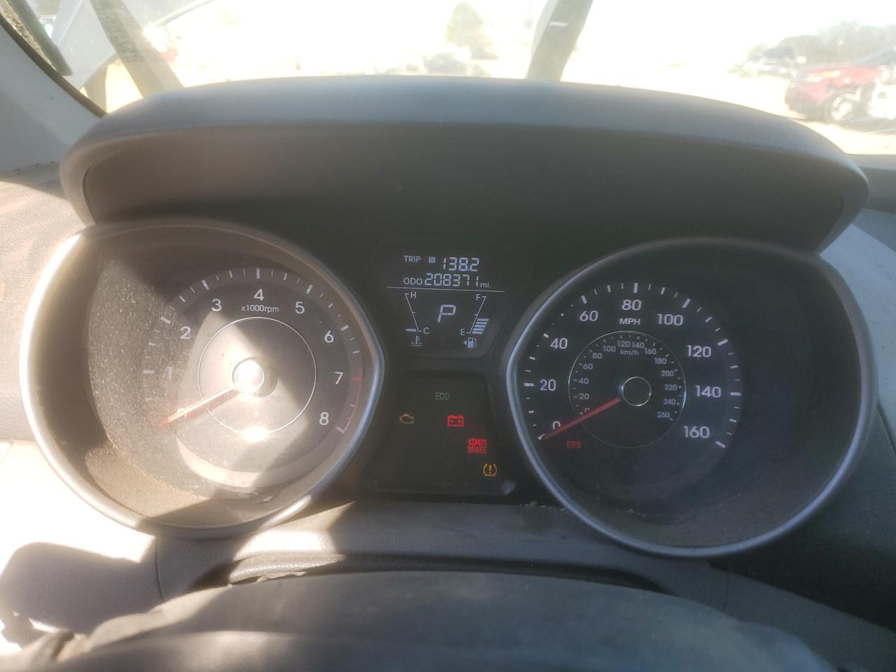 2013 Hyundai Elantra VIN 5NPDH4AE4DH312827 Copart auction photo, front end / side damage thumbnail 9