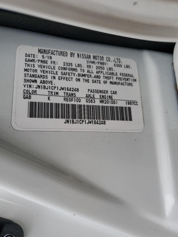 2018 Nissan Rogue VIN JN1BJ1CP1JW164248 Copart auction photo, top/roof / minor dent/scratches damage thumbnail 13