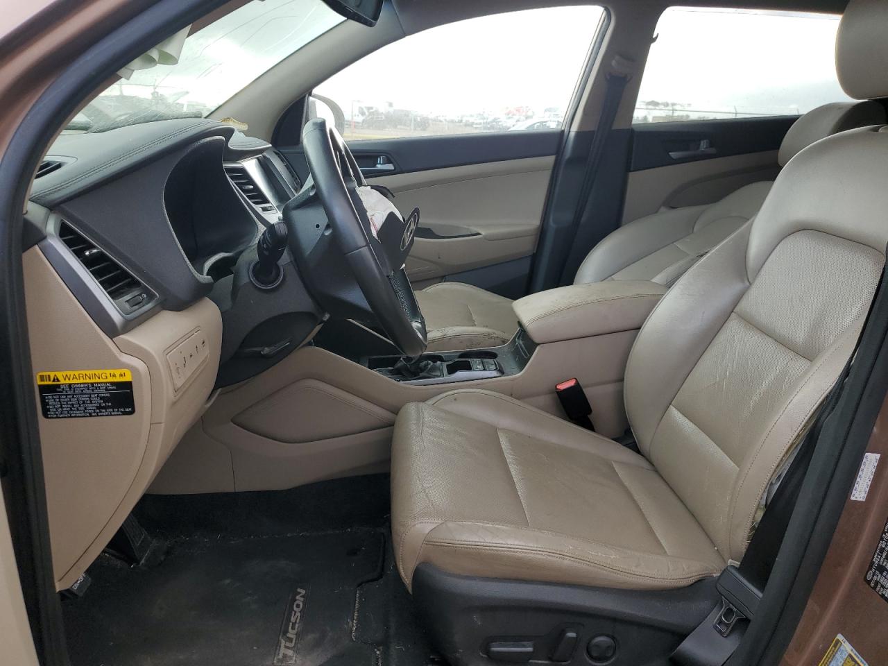 2016 Hyundai Tucson VIN KM8J33A26GU093344 Copart auction photo, front end / side damage thumbnail 7