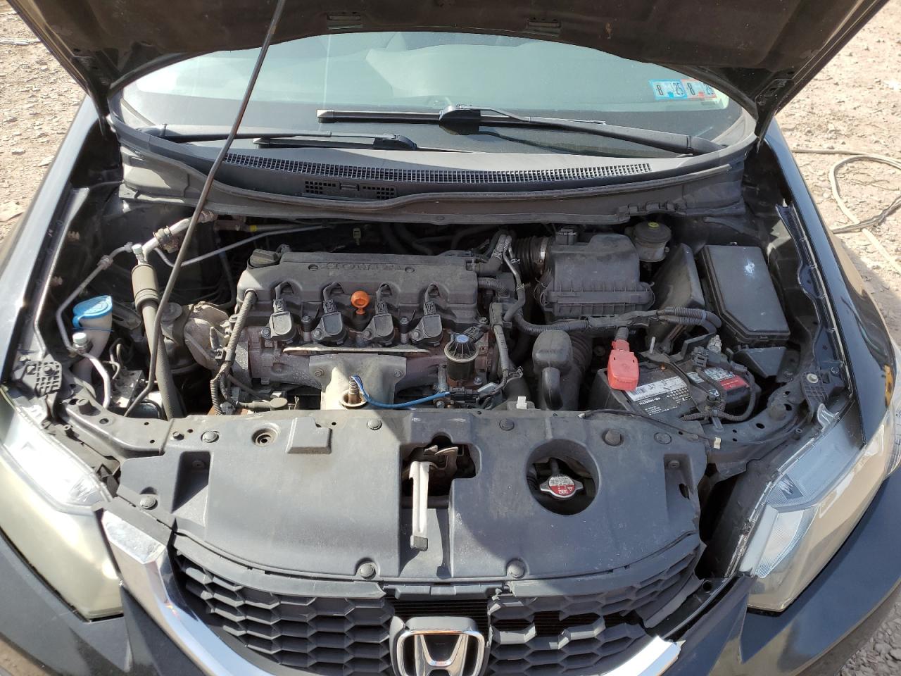 2015 Honda Civic VIN 19XFB2F73FE056616 Copart auction photo, front end / side damage thumbnail 13