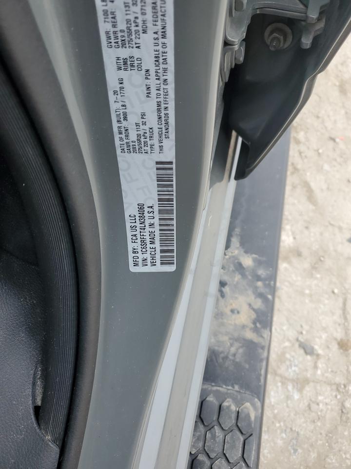 2020 RAM 1500 VIN 1C6SRFFT4LN384060 Copart auction photo, front end damage thumbnail 12