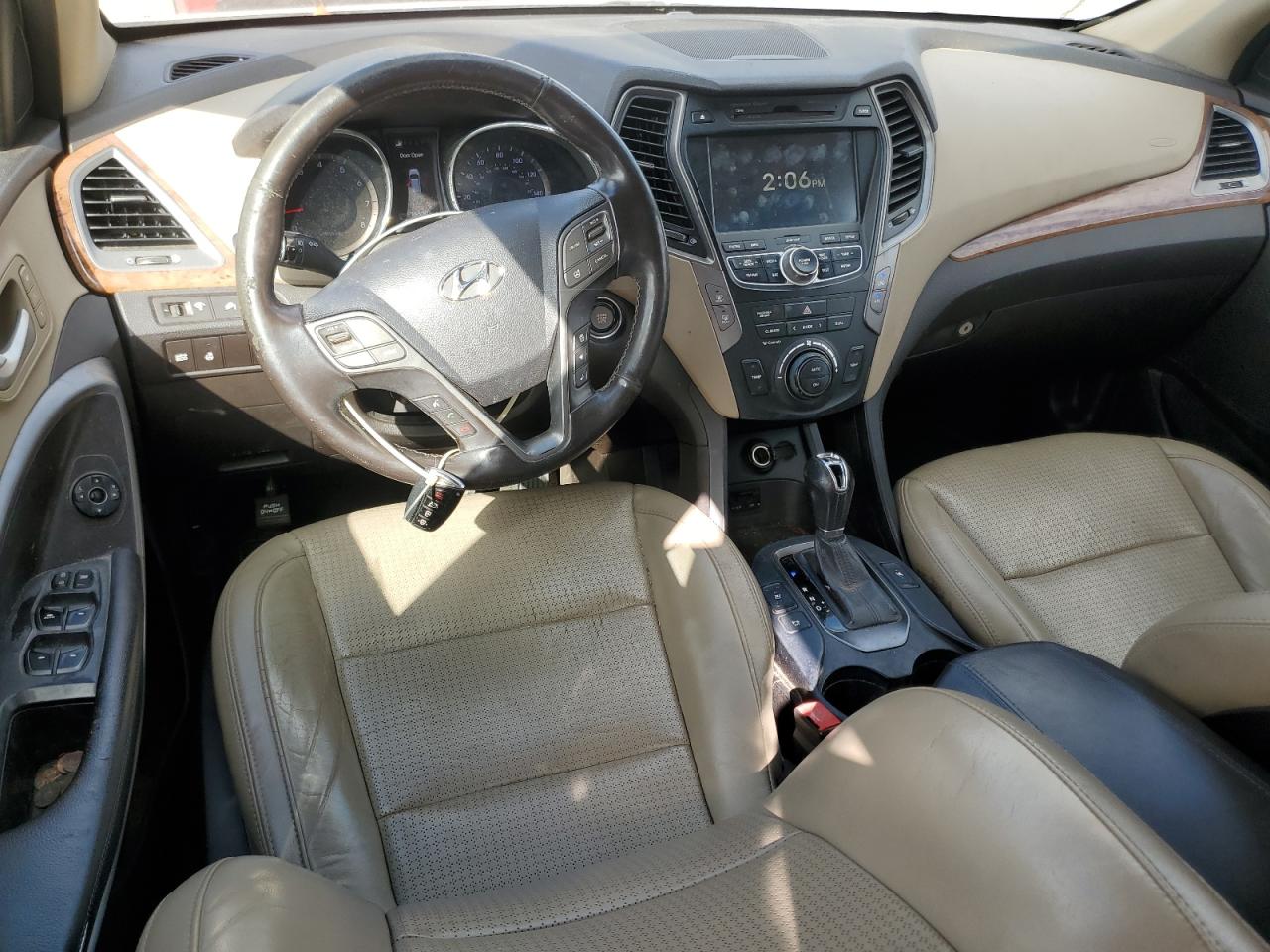 2014 Hyundai Santa Fe VIN 5XYZU3LB5EG140458 Copart auction photo, front end damage thumbnail 8