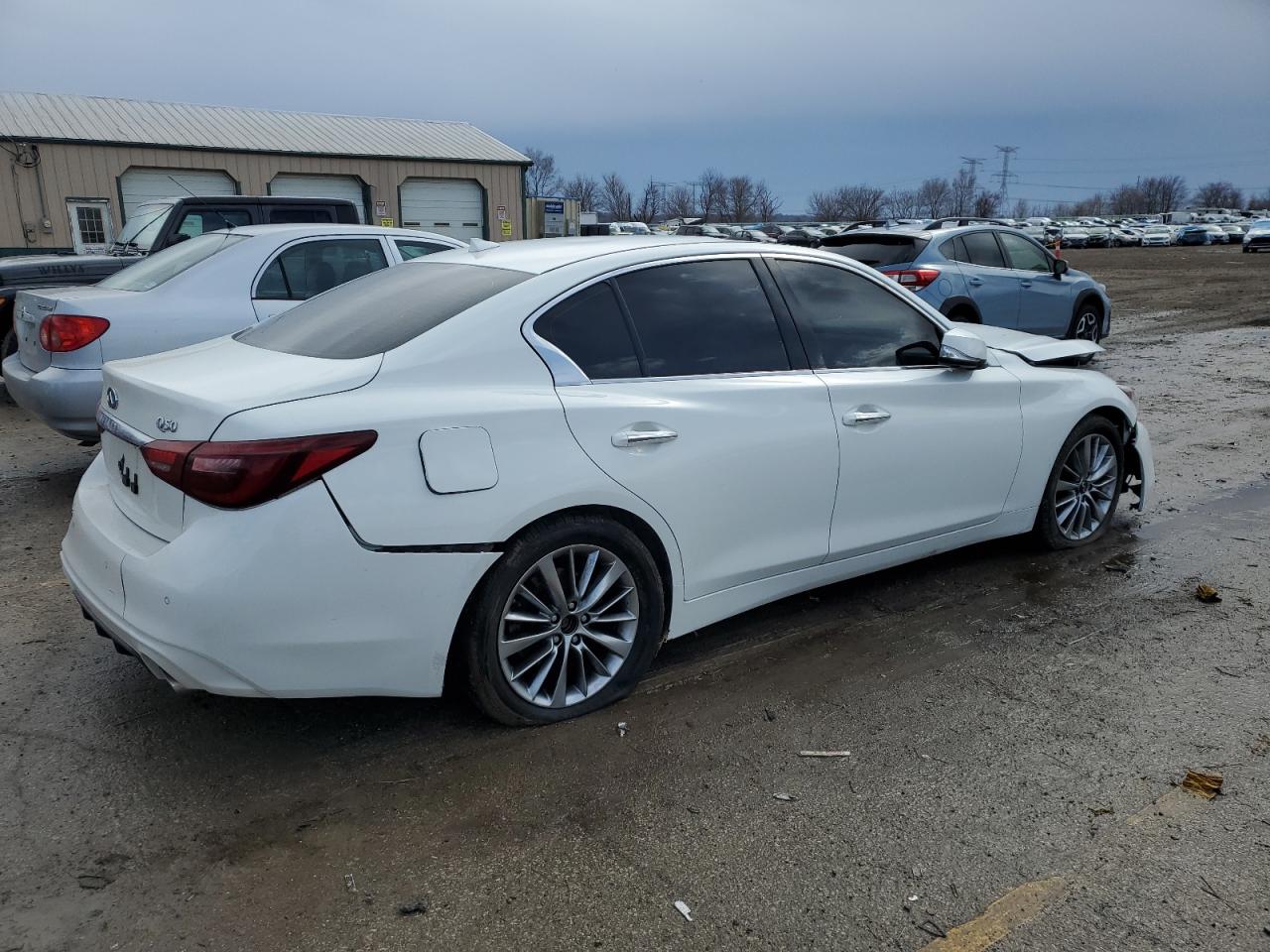 2021 Infiniti Q50 VIN JN1EV7BP1MM707569 Copart auction photo, front end / rear end damage thumbnail 3