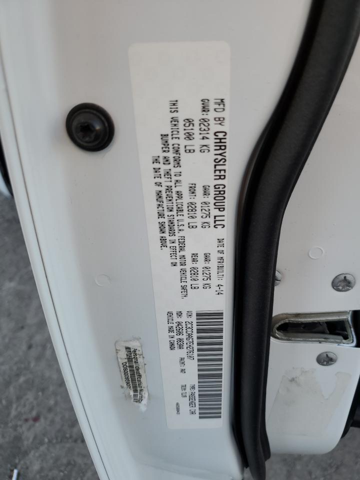 2014 Chrysler 300 VIN 2C3CCAAG7EH276107 Copart auction photo, rear end damage thumbnail 15