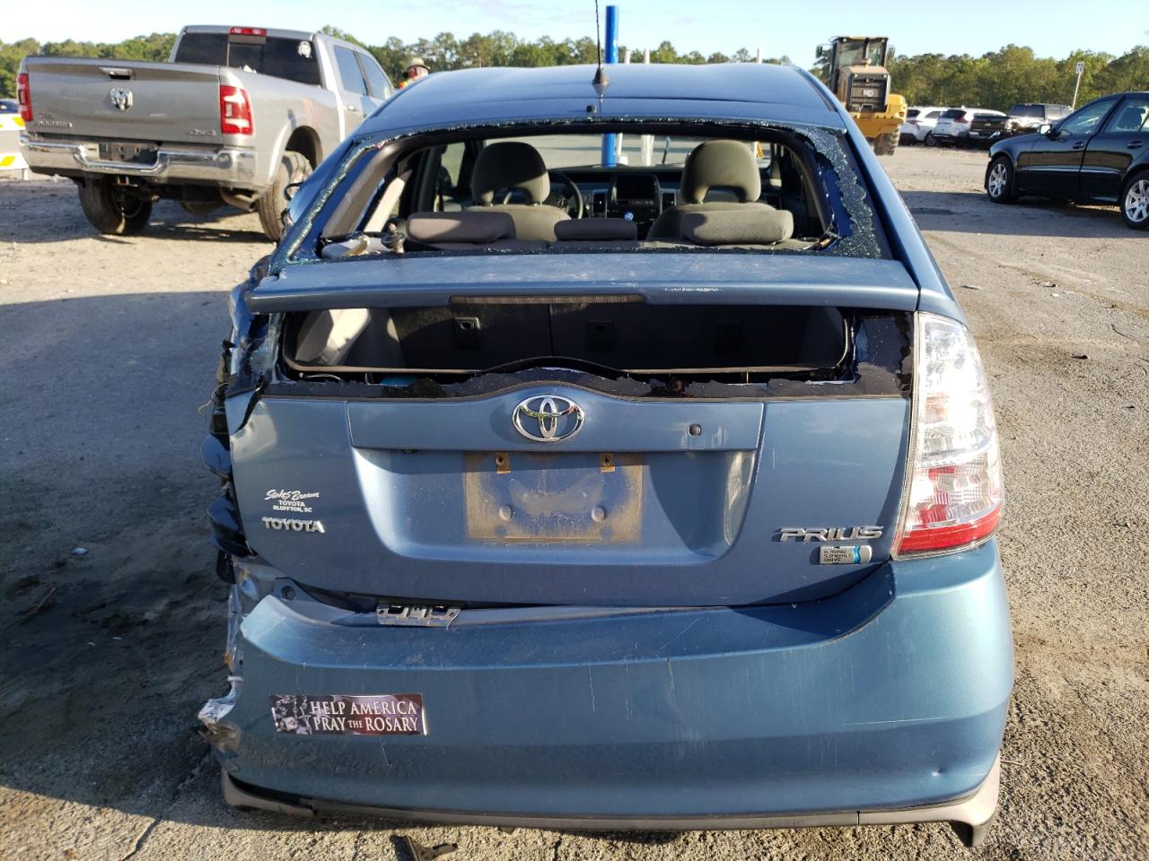 2009 Toyota Prius VIN JTDKB20U197852833 Copart auction photo, rear end damage thumbnail 6