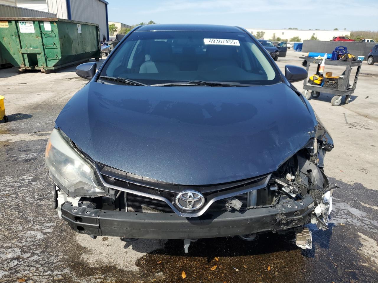 2016 Toyota Corolla VIN 2T1BURHE9GC579927 Copart auction photo, front end / side damage thumbnail 5