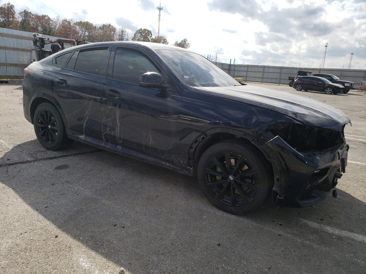 2021 BMW X6 VIN 5UXCY6C09M9H35342 Copart auction photo, front end / minor dent/scratches damage thumbnail 4