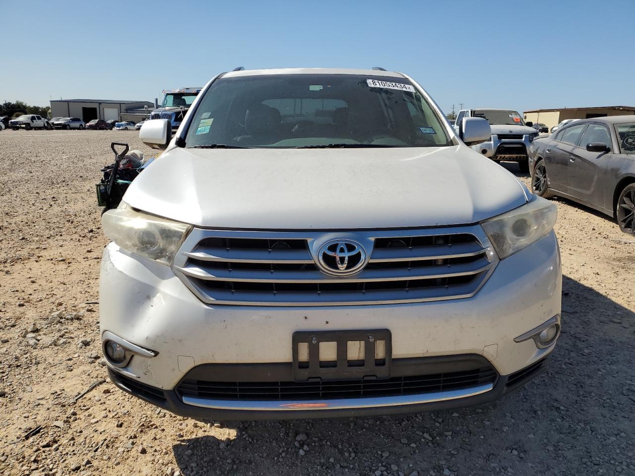 2013 Toyota Highlander VIN 5TDYK3EH4DS123896 Copart auction photo, front end damage thumbnail 5