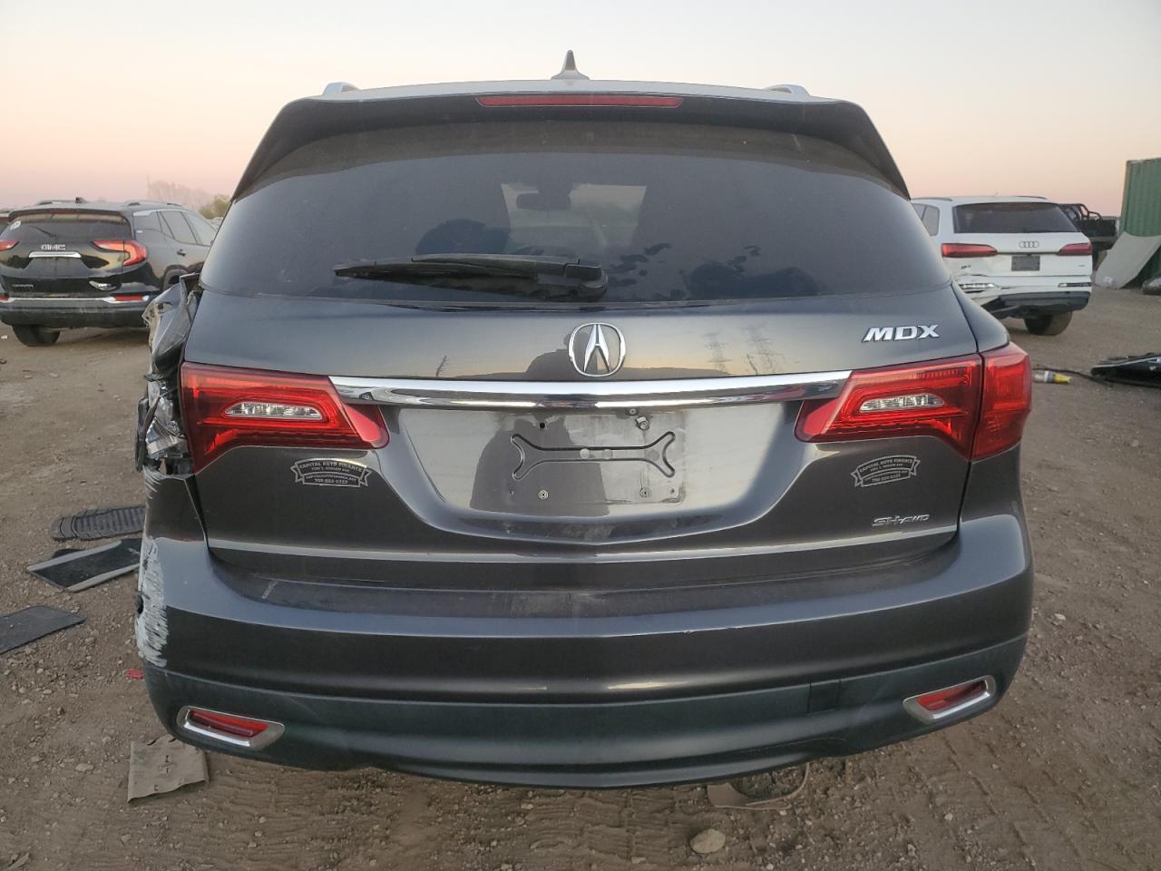 2014 Acura MDX VIN 5FRYD4H48EB030859 Copart auction photo, front end / rear end damage thumbnail 6