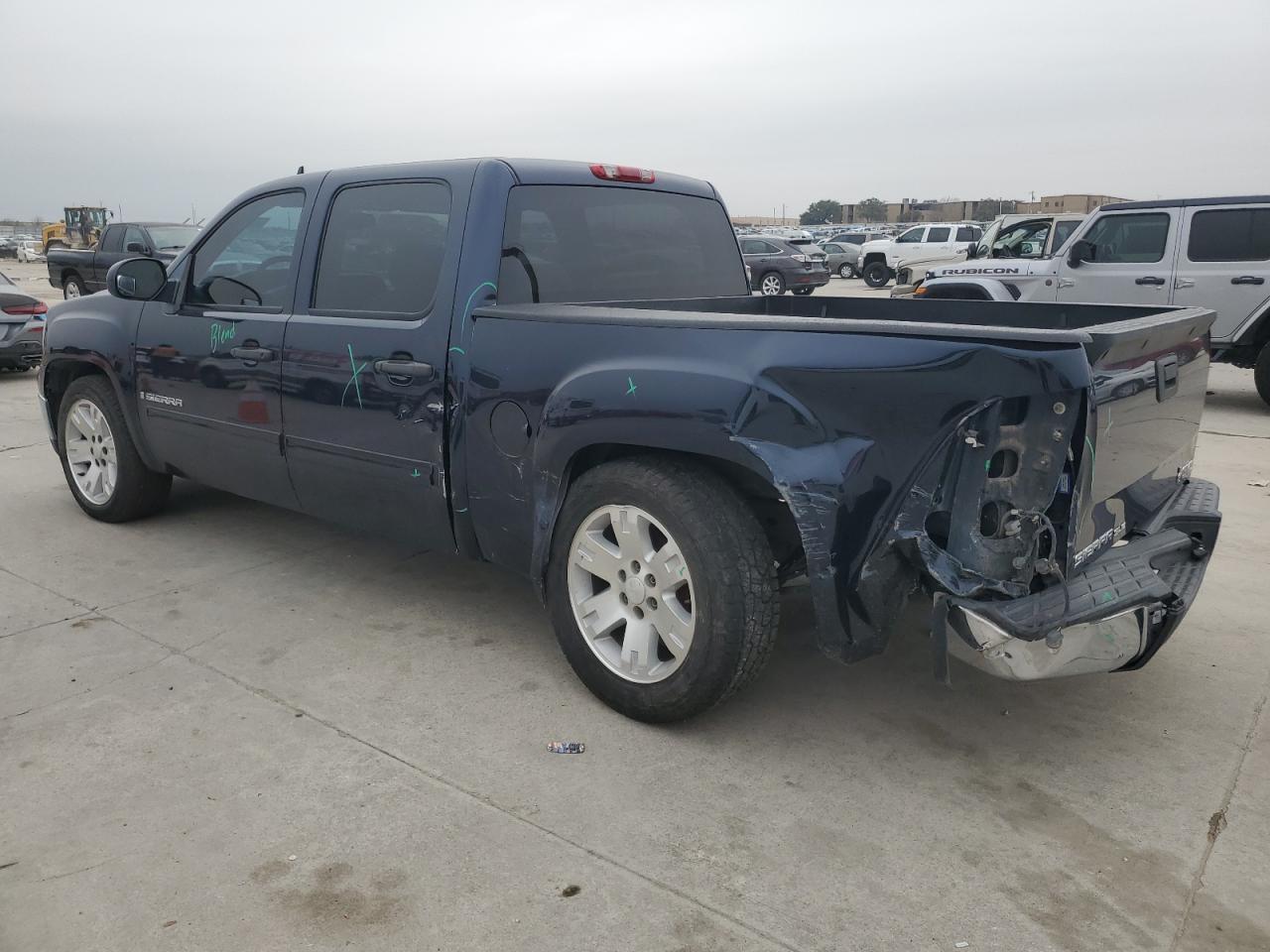 2008 GMC Sierra VIN 3GTEC13078G260613 Copart auction photo, rear end / side damage thumbnail 2