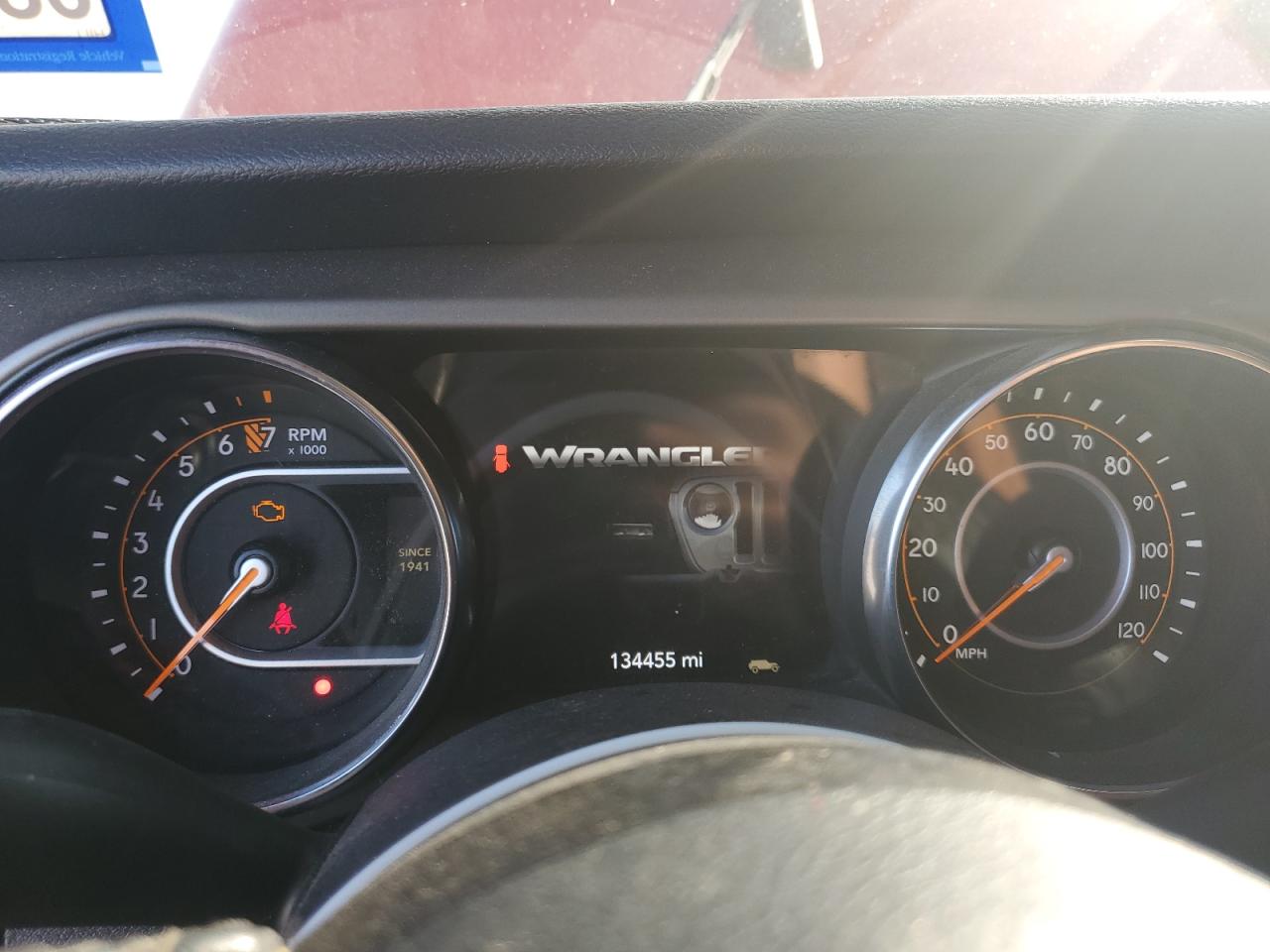 2019 Jeep Wrangler VIN 1C4HJXDGXKW532100 Copart auction photo, side / front end damage thumbnail 9