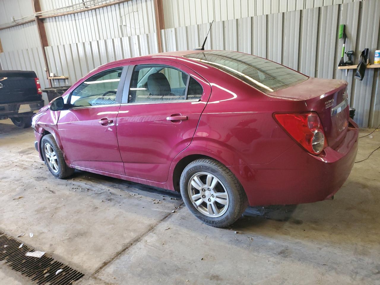 2014 Chevrolet Sonic VIN 1G1JC5SH9E4125146 Copart auction photo, side / front end damage thumbnail 2