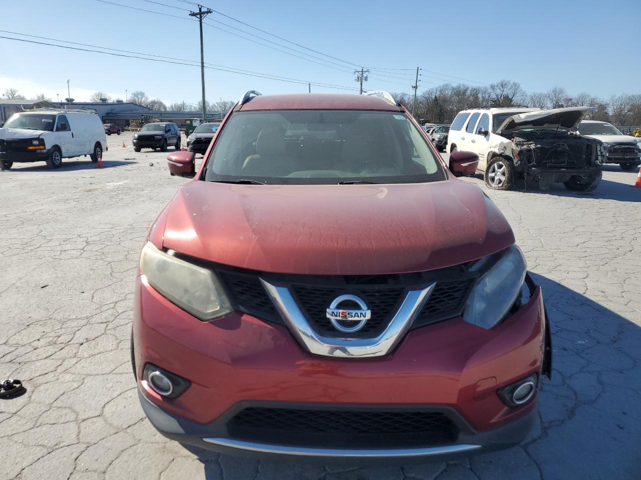 2014 Nissan Rogue VIN 5N1AT2MT4EC753575 Copart auction photo, front end damage thumbnail 5