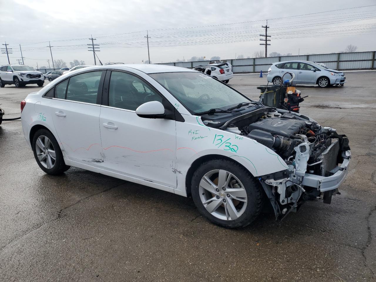2014 Chevrolet Cruze VIN 1G1P75SZ4E7414361 Copart auction photo, all over damage thumbnail 4