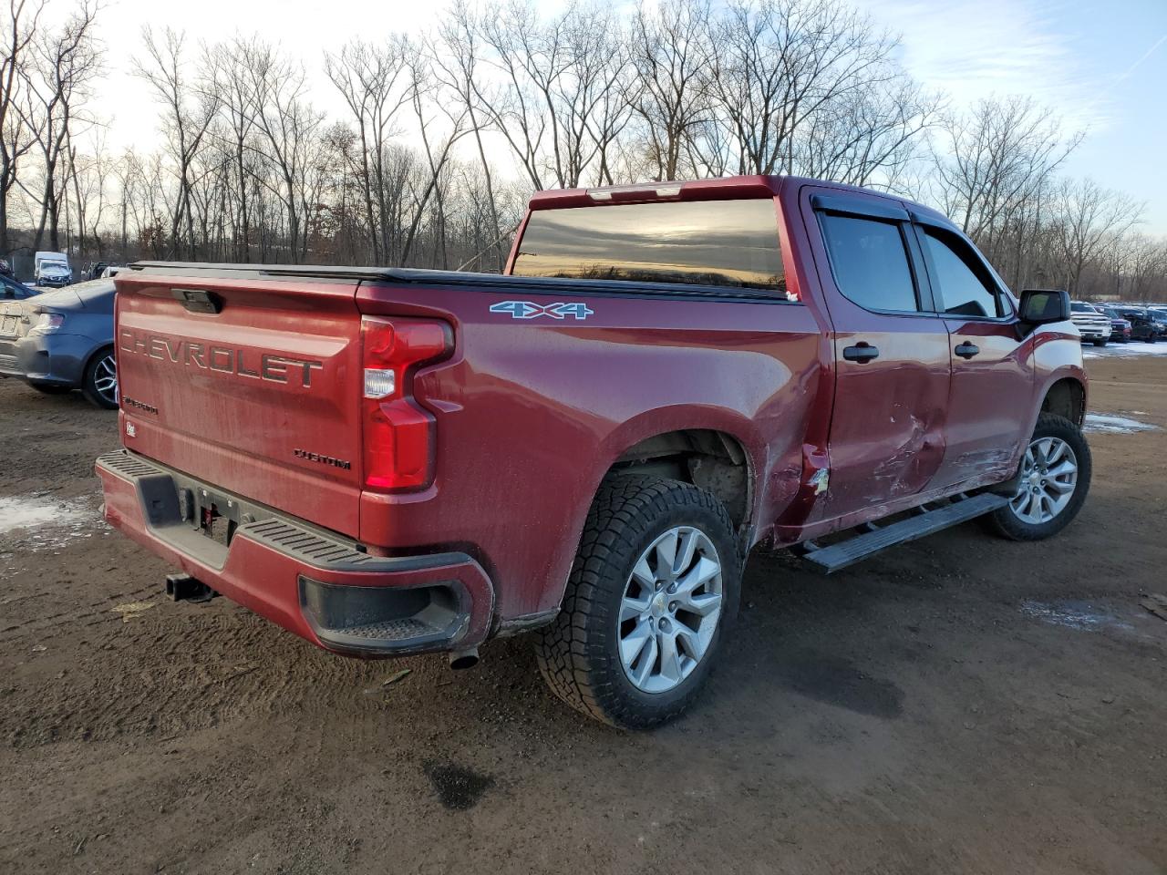 2020 Chevrolet Silverado VIN 3GCPYBEK3LG190342 Copart auction photo, side / front end damage thumbnail 3