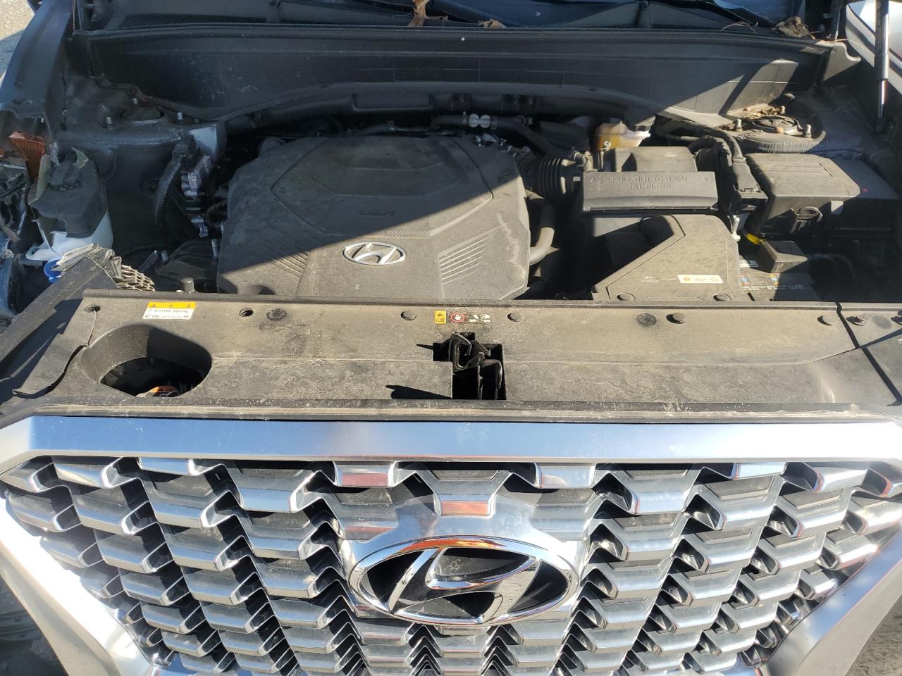 2021 Hyundai Palisade VIN KM8R54HE6MU190641 Copart auction photo, front end damage thumbnail 11