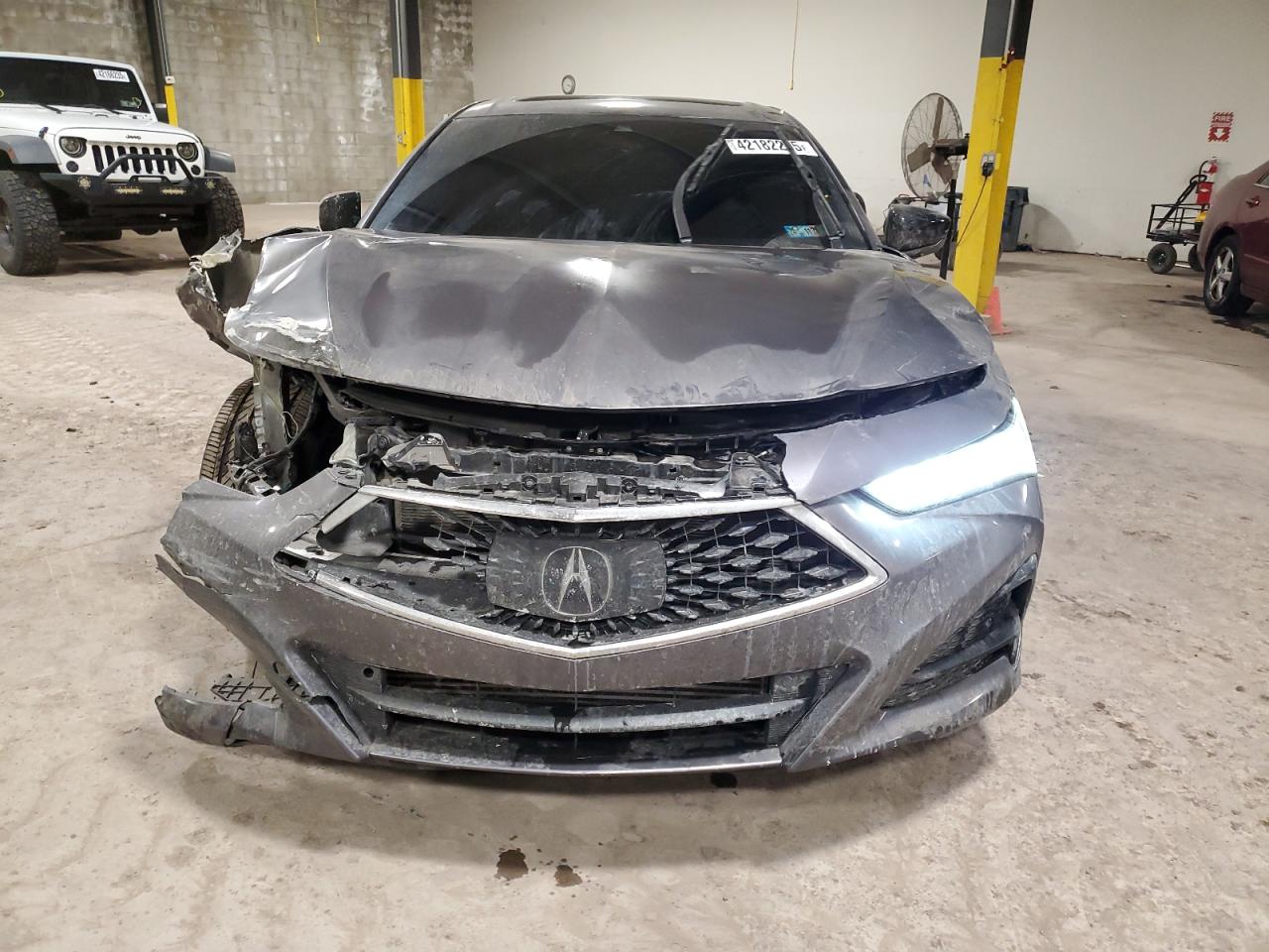 2021 Acura TLX VIN 19UUB5F48MA003877 Copart auction photo, front end / side damage thumbnail 5