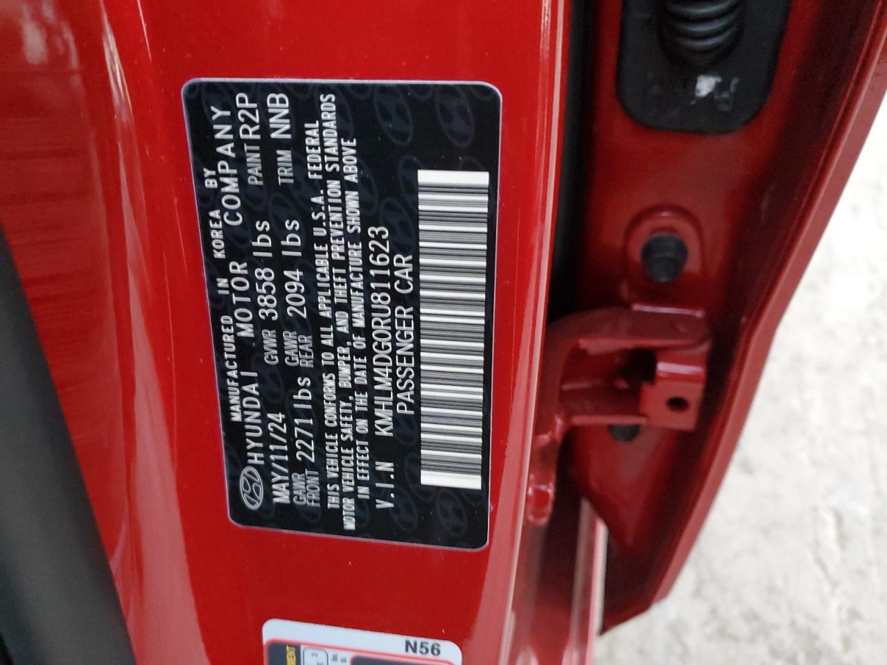 2024 Hyundai Elantra VIN KMHLM4DG0RU811623 Copart auction photo, rear end / minor dent/scratches damage thumbnail 12