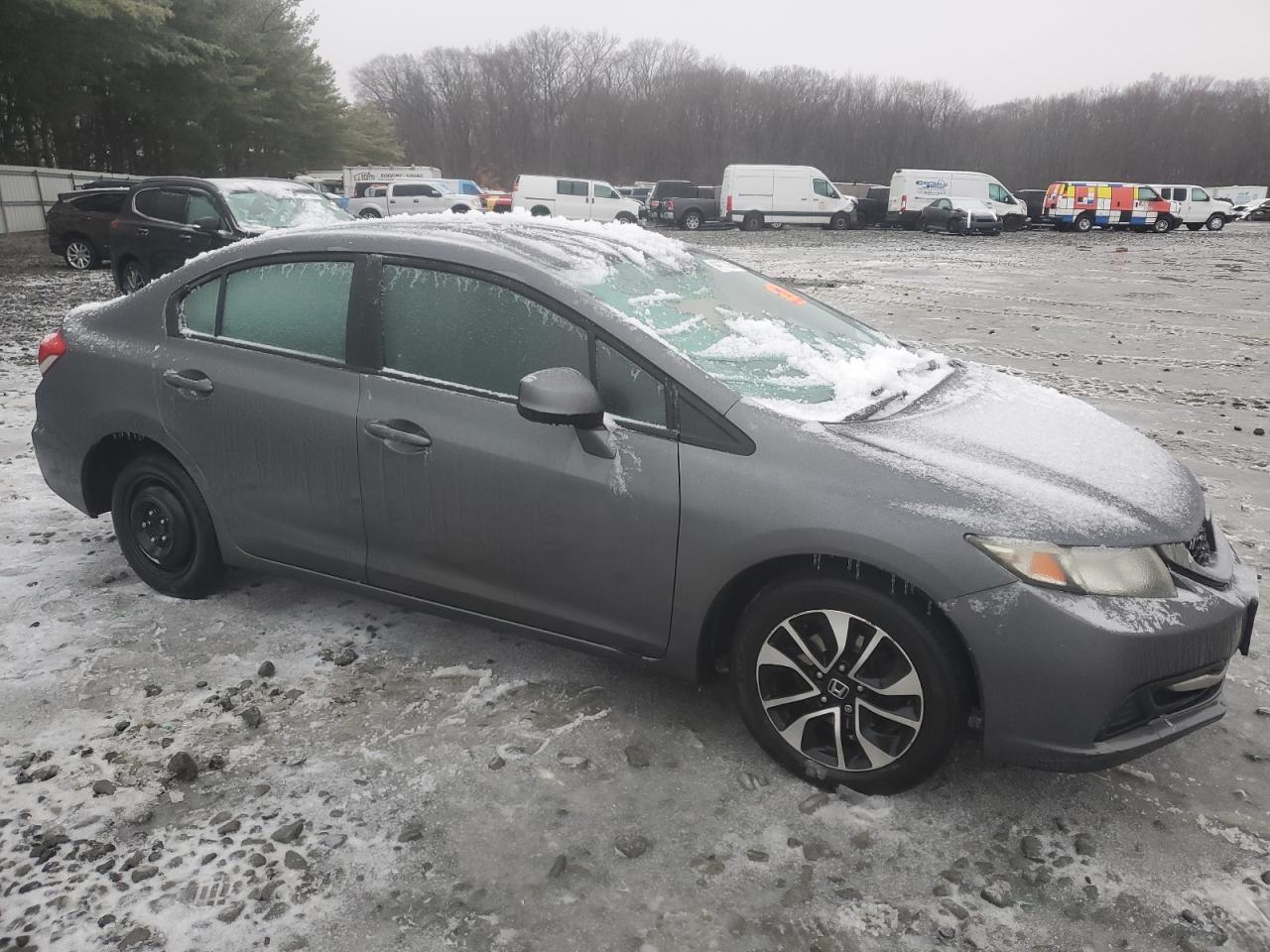 2013 Honda Civic VIN 19XFB2F88DE256994 Copart auction photo, side damage thumbnail 4