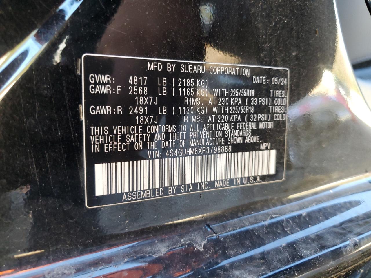 2024 Subaru XV VIN 4S4GUHM6XR3798868 Copart auction photo, all over damage thumbnail 13