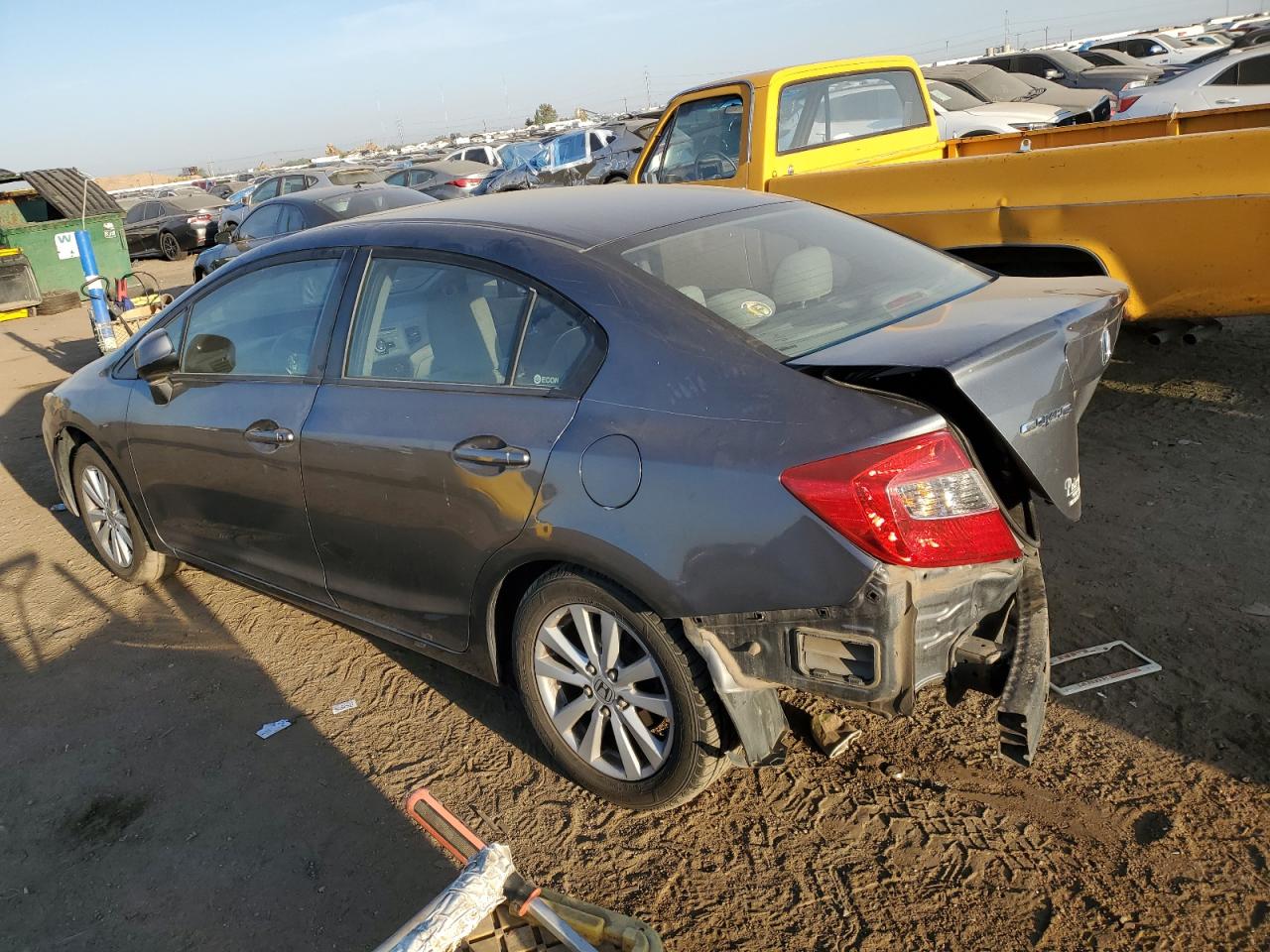 2012 Honda Civic VIN 19XFB2F81CE390194 Copart auction photo, rear end damage thumbnail 2