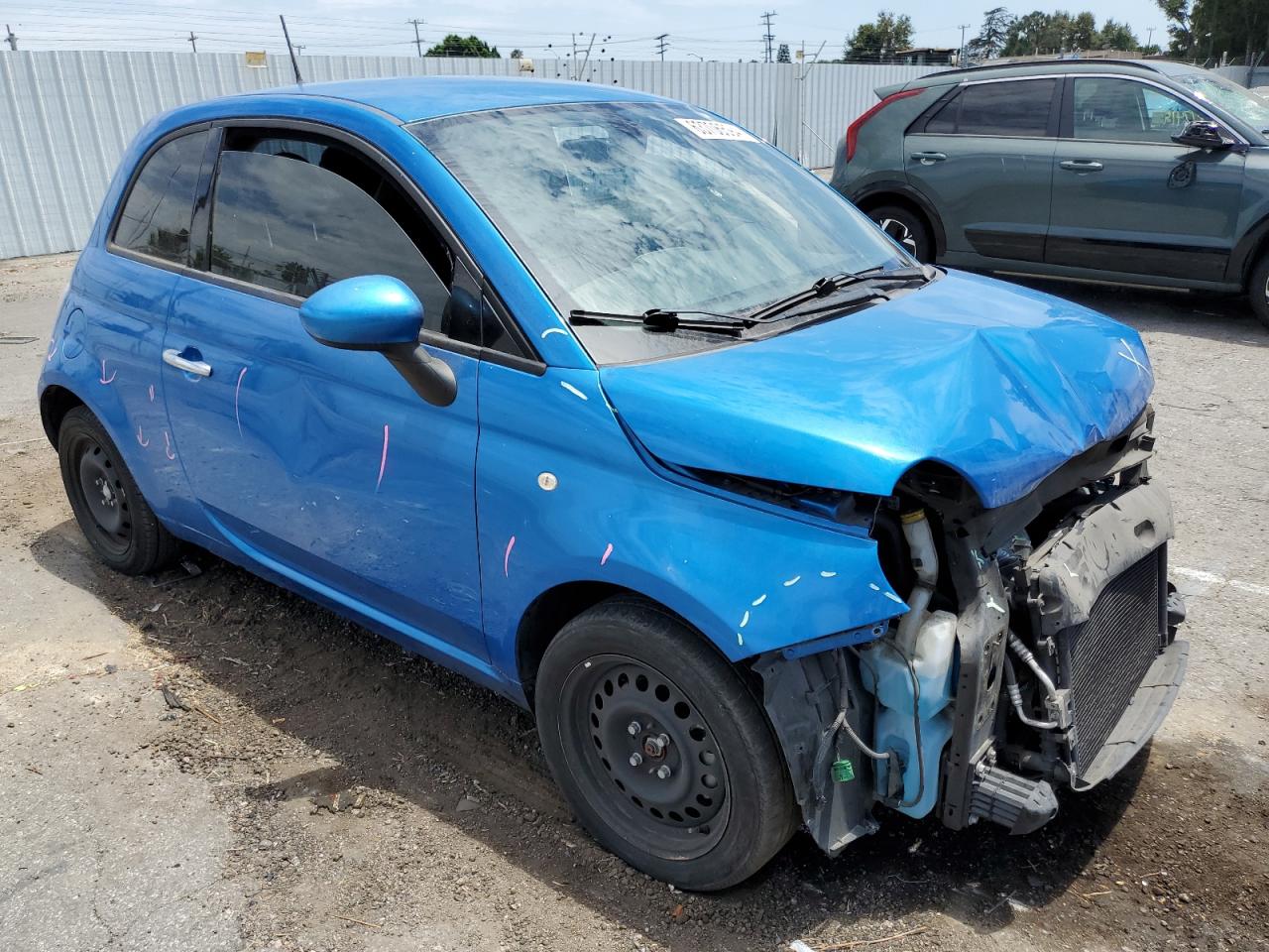 2016 Fiat 500 VIN 3C3CFFAR8GT170698 Copart auction photo, front end / minor dent/scratches damage thumbnail 4