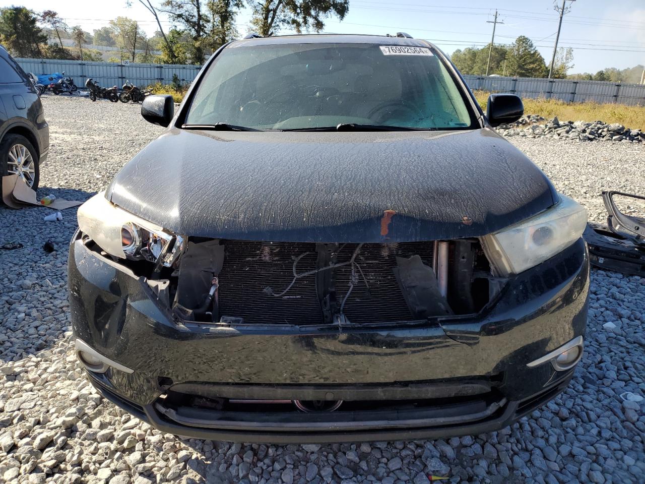 2013 Toyota Highlander VIN 5TDDK3EH9DS240646 Copart auction photo, front end damage thumbnail 5