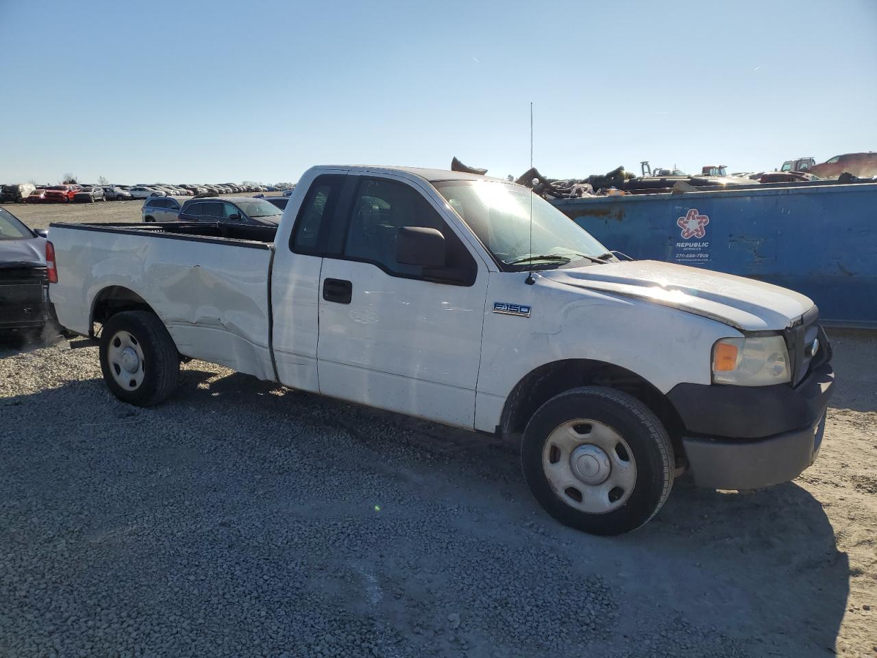 2007 Ford F-150 VIN 1FTRF12227KC38716 Copart auction photo, front end / side damage thumbnail 4