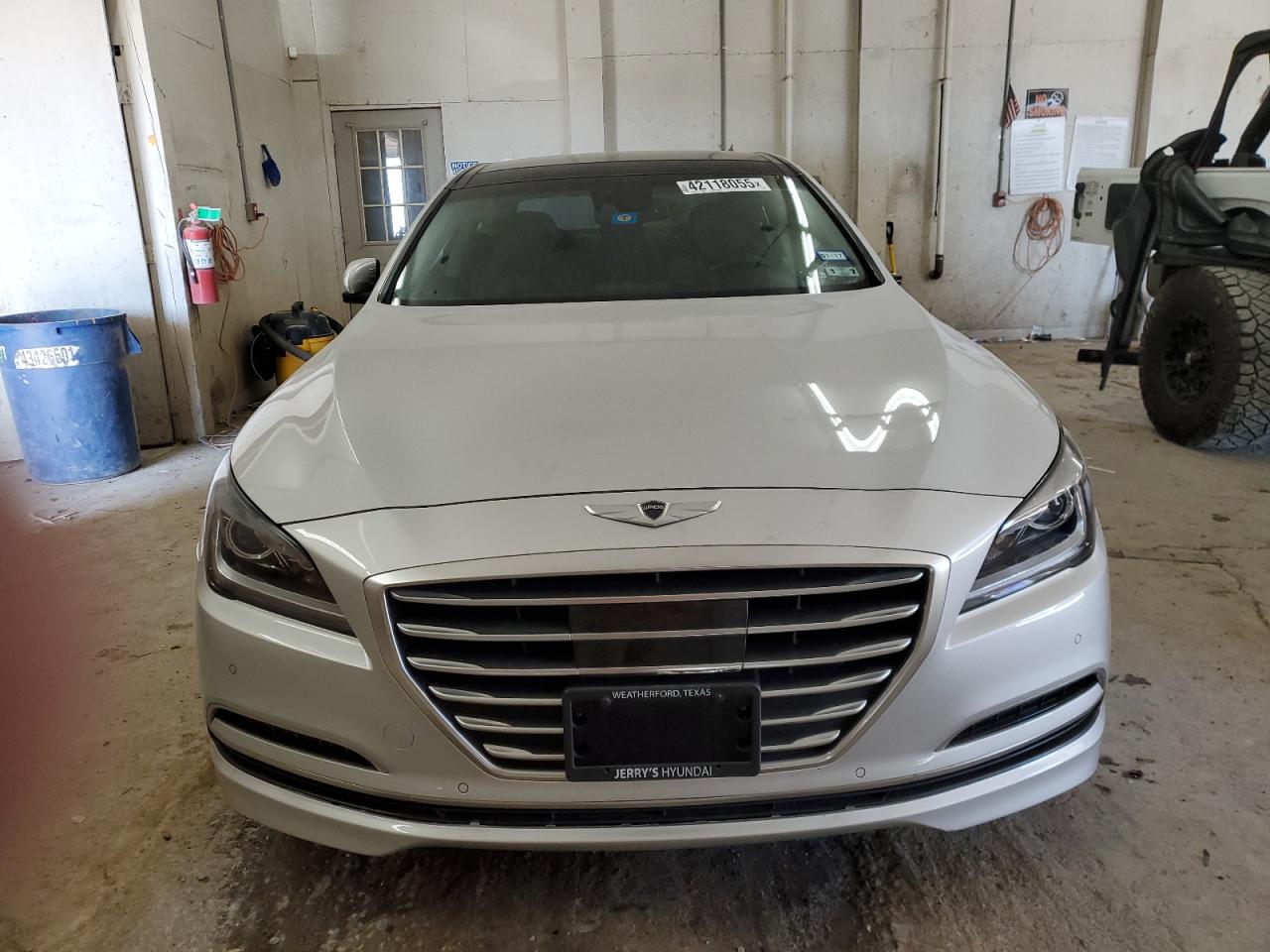 2015 Hyundai Genesis VIN KMHGN4JE7FU061781 Copart auction photo, side / front end damage thumbnail 5