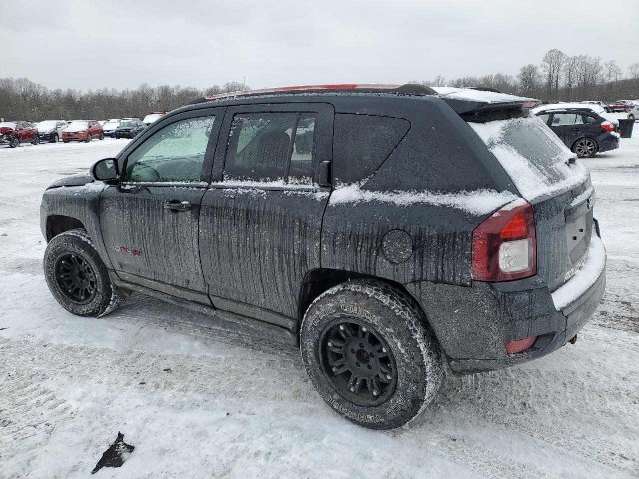 2014 Jeep Compass VIN 1C4NJDEB3ED760377 Copart auction photo, side / front end damage thumbnail 2