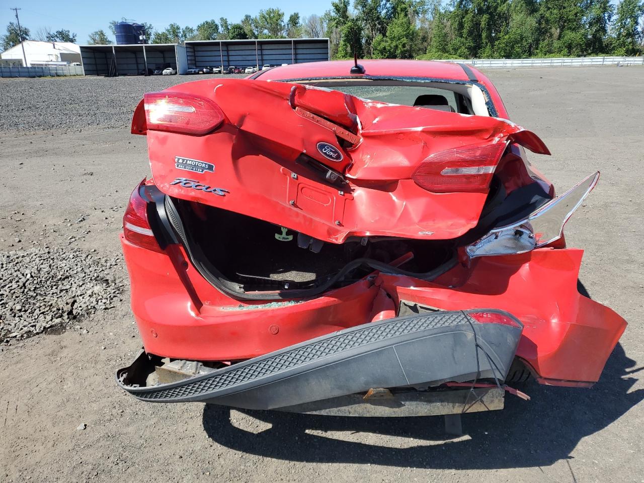 2016 Ford Focus VIN 1FADP3F22GL222741 Copart auction photo, rear end damage thumbnail 6