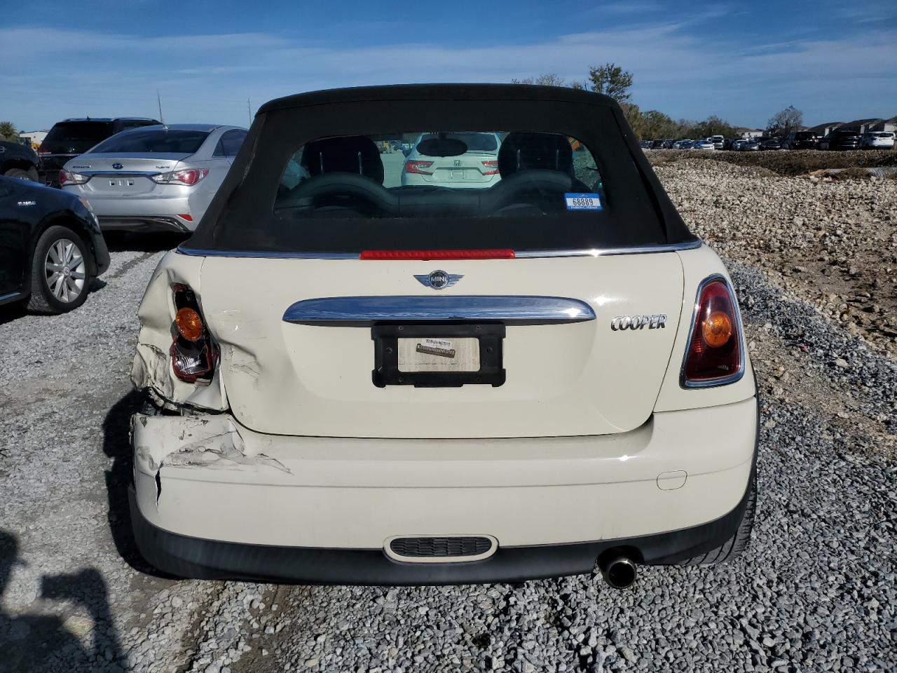 2010 MINI Cooper VIN WMWMR3C55ATU97172 Copart auction photo, rear end damage thumbnail 6