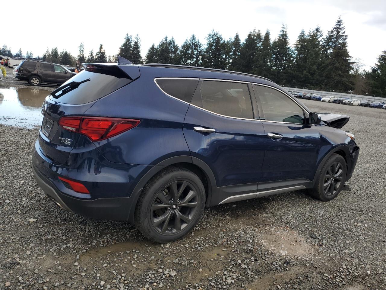2018 Hyundai Santa Fe VIN 5XYZWDLA7JG548428 Copart auction photo, front end damage thumbnail 3