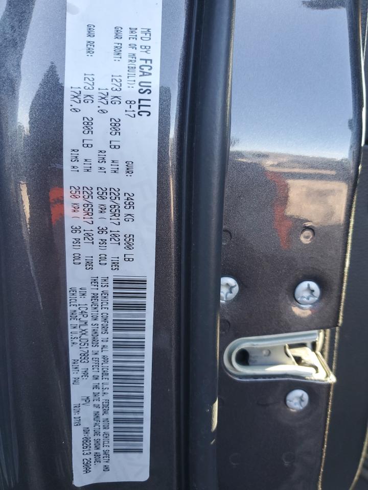 2018 Jeep Grand Cherokee VIN 1C4PJMLXXJD517893 Copart auction photo, front end damage thumbnail 14