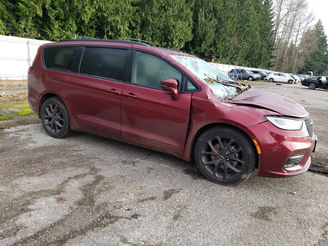 2021 Chrysler Pacifica VIN 2C4RC1BG8MR559872 Copart auction photo, rollover damage thumbnail 4